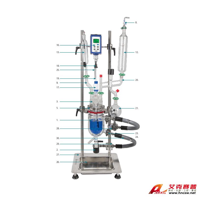 JULABO優(yōu)萊博 1000ml 桌上式玻璃夾套反應(yīng)釜，JRS-1500-04