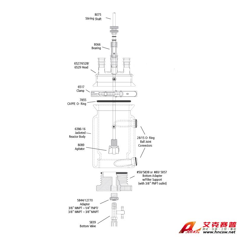 JULABO優(yōu)萊博 150ml 夾套過濾釜，CRS6386-40